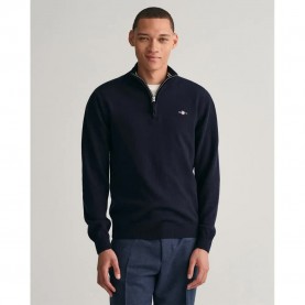 блуза,мъжки,пуловери,gant,superfine,lambswool,half,zip,sweater,marine,(blue)