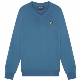 блуза,мъжки,пуловери,lyle,&,scott,v,neck,sweater,azure,(blue)