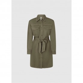 рокля,дамски,поли,и,рокли,pepe,jeans,beate,long,sleeve,short,dress,green