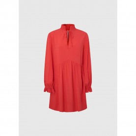 рокля,дамски,поли,и,рокли,pepe,jeans,beverly,long,sleeve,short,dress,crispy,red,(orange)