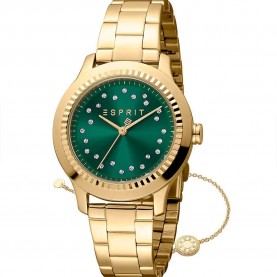 часовник,часовници,esprit,joyce,watch,yellow,gold,yellow,gold,bottle,green,(golden)