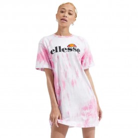 Рокля Ellesse Colore short sleeve dress - Pink (White) рокля,дамски,поли,и,рокли,ellesse,colore,short,sleeve,dress,pink,(white)