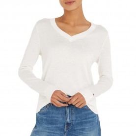 дамски,блузи,с,яка,tommy,hilfiger,stitch,v,n,long,sleeve,polo,beige,(ecru)