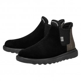 обувки,дамски,обувки,hey,dude,branson,suede,shoes,black,black,(black)