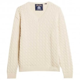 блуза,дамски,пуловери,дамски,плетени,дрехи,superdry,oversized,v,cable,v,neck,sweater,beige