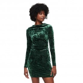 рокля,дамски,поли,и,рокли,superdry,velvet,longsleeved,mini,dress,green