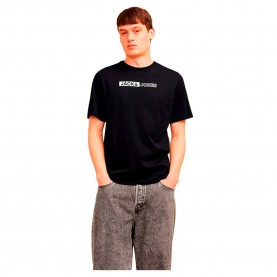 тениска,мъжки,тениски,jack,&,jones,corp,logo,short,sleeve,t,shirt,black,print,play,5,(black)