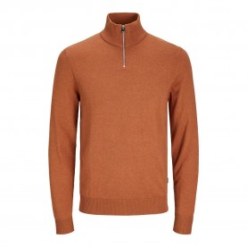 блуза,мъжки,пуловери,jack,&,jones,emil,half,zip,sweater,mocha,bisque,(orange)