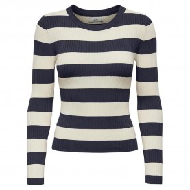 блуза,дамски,пуловери,дамски,плетени,дрехи,jdy,plum,sweater,sky,captain,stripes,w,eggnog,stripes,(beige,blue)