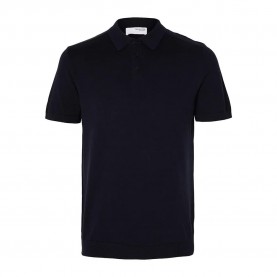 Сако Selected Berg short sleeve polo - Blue (Navy Blazer / Detail Melange) сако,мъжки,блузи,с,яка,selected,berg,short,sleeve,polo,blue,(navy,blazer,detail,melange)
