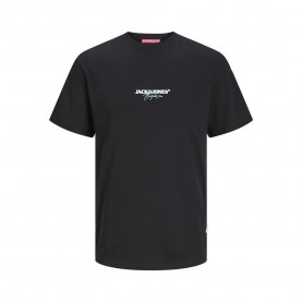 тениска,мъжки,тениски,jack,&,jones,aruba,puff,branding,short,sleeve,t,shirt,black,(black)