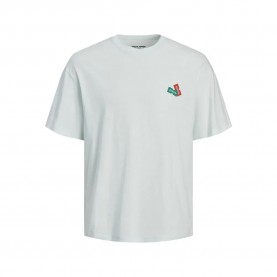 тениска,мъжки,тениски,jack,&,jones,decal,plus,size,short,sleeve,t,shirt,skylight,(white)