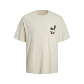 тениска,мъжки,тениски,jack,&,jones,frutti,short,sleeve,t,shirt,buttercream,(beige)