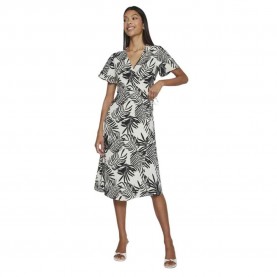 рокля,дамски,поли,и,рокли,vila,loe,wrap,short,sleeve,midi,dress,multicolor