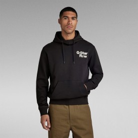 суичър,мъжки,пуловери,g,star,back,print,hoodie,black