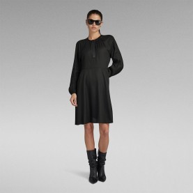 рокля,дамски,поли,и,рокли,g,star,d23603,d297,long,sleeve,short,dress,black