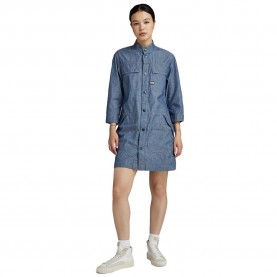 рокля,дамски,поли,и,рокли,g,star,d24745,d186,long,sleeve,short,dress,blue
