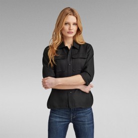 риза,с,дълъг,ръкав,дамски,блузи,дамски,ризи,g,star,fitted,officer,long,sleeve,shirt,black