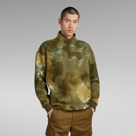 блуза,мъжки,пуловери,g,star,half,loose,half,zip,sweatshirt,green