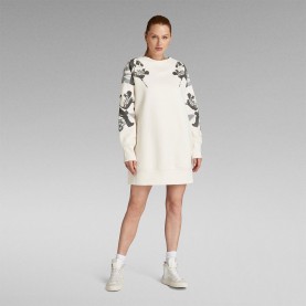 рокля,дамски,поли,и,рокли,g,star,loose,graphic,long,sleeve,short,dress,beige