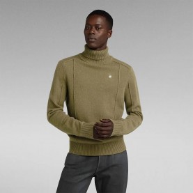 блуза,мъжки,пуловери,g,star,structure,high,neck,sweater,green,(dark,olive)