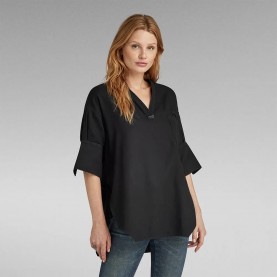 риза,с,къс,ръкав,дамски,блузи,дамски,ризи,g,star,woven,tunic,short,sleeve,shirt,black