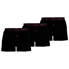 боксерки,мъжко,бельо,hugo,woven,10251717,boxers,3,units,black