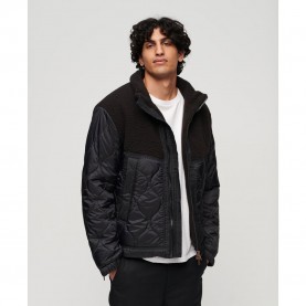 яке,мъжки,якета,superdry,sherpa,quilted,hybrid,jacket,black