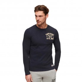 тениска,мъжки,тениски,superdry,vintage,athletic,chest,long,sleeve,t,shirt,blue