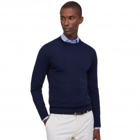 блуза,мъжки,пуловери,façonnable,cash,crew,neck,sweater,blue