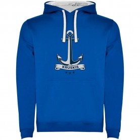 Суичър Kruskis Anchor Two-Colour hoodie - Blue (Royal Blue / White) суичър,мъжки,пуловери,дамски,пуловери,kruskis,anchor,two,colour,hoodie,blue,(royal,blue,white)