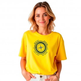 тениска,дамски,тениски,kruskis,compass,short,sleeve,t,shirt,yellow,(yellow)