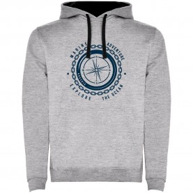 суичър,мъжки,пуловери,kruskis,compass,two,colour,hoodie,heather,grey,black,(grey)