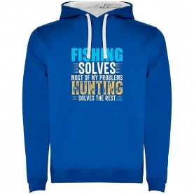 Суичър Kruskis Fishing Solves Two-Colour hoodie - Blue (Royal Blue / White) суичър,мъжки,пуловери,дамски,пуловери,kruskis,fishing,solves,two,colour,hoodie,blue,(royal,blue,white)