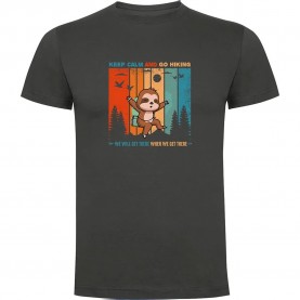 тениска,мъжки,тениски,kruskis,keep,calm,sloth,short,sleeve,t,shirt,grey,(dark,grey)
