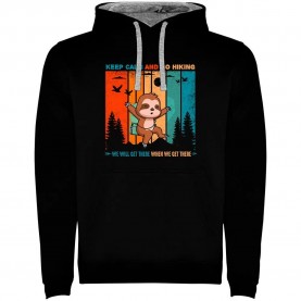 суичър,мъжки,пуловери,kruskis,keep,calm,sloth,two,colour,hoodie,black,grey,(black)