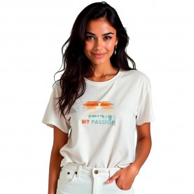 Тениска Kruskis My Passion short sleeve T-shirt - White (White) тениска,дамски,тениски,kruskis,my,passion,short,sleeve,t,shirt,white,(white)