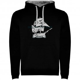 суичър,мъжки,пуловери,kruskis,restrained,two,colour,hoodie,black,grey,(black)