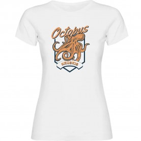 тениска,дамски,тениски,kruskis,seafood,octopus,short,sleeve,t,shirt,white,(white)