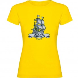 тениска,дамски,тениски,kruskis,ship,short,sleeve,t,shirt,yellow,(yellow)