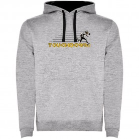 Суичър Kruskis Touchdown Two-Colour hoodie - Grey (Heather Grey / Black) суичър,мъжки,пуловери,дамски,пуловери,kruskis,touchdown,two,colour,hoodie,grey,(heather,grey,black)
