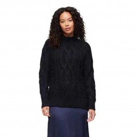 блуза,дамски,пуловери,дамски,плетени,дрехи,superdry,high,neck,cable,sweater,eclipse,navy,(blue)