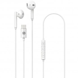 слушалки,слушалки,celly,up1100typec,earphones,white,(black)