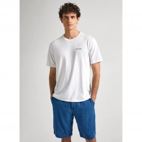 Тениска Pepe jeans Callum short sleeve T-shirt - White (White) тениска,мъжки,тениски,pepe,jeans,callum,short,sleeve,t,shirt,white,(white)