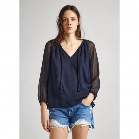 дамски,блузи,дамски,ризи,pepe,jeans,chiara,long,sleeve,blouse,dulwich,blue