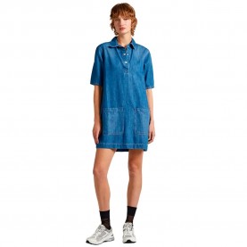 Рокля Pepe jeans Davina short sleeve short dress - Blue (Denim) рокля,дамски,поли,и,рокли,pepe,jeans,davina,short,sleeve,short,dress,blue,(denim)
