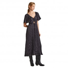 рокля,дамски,поли,и,рокли,pepe,jeans,didi,short,sleeve,long,dress,brown