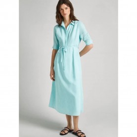 рокля,дамски,поли,и,рокли,pepe,jeans,emerry,short,sleeve,midi,dress,blue,(aqua,blue)