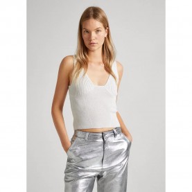 тениска,мъжки,тениски,дамски,тениски,pepe,jeans,falon,top,sleeveless,t,shirt,white,(silver)