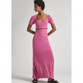 рокля,дамски,поли,и,рокли,pepe,jeans,goldie,short,sleeve,long,dress,pink